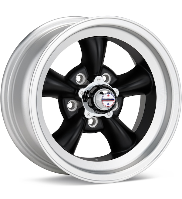 American Racing Authentic Hot Rod VN105 Torq-Thrust D Black w/Satin Machined Lip wheel image