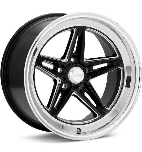 American Racing Authentic Hot Rod VN514 Groove Gloss Black w/Milled Accent wheel image
