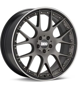 BBS CH-R II Limited Edition Matte Grey w/Pol Stainless Lip wheel image