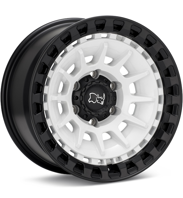 Black Rhino Barrage Gloss White w/Black Accent wheel image