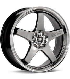 Enkei Performance EV5 Hyper Black w/Machined Lip wheel image