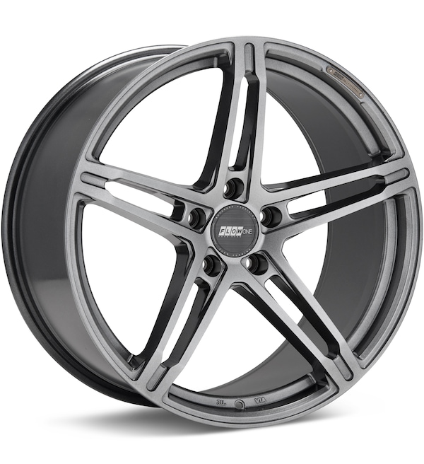 FLOW ONE Race Spec F1 Gloss Gunmetal Silver wheel image