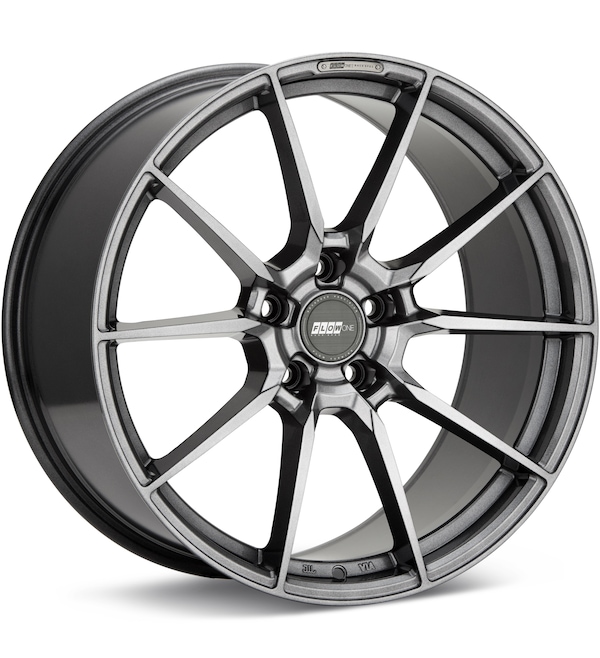 FLOW ONE Race Spec F6 Gloss Gunmetal Silver wheel image