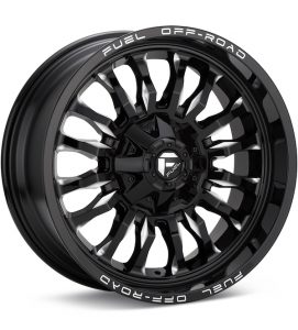 Fuel Off-Road Arc Gloss Black w/Milled Accent wheel image
