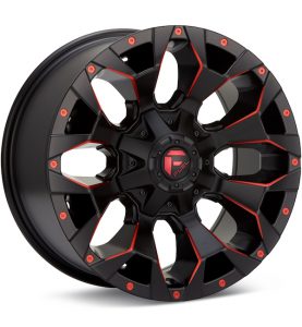 Fuel Off-Road Assault Black w/Red Accent wheel image