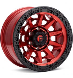 Fuel Off-Road Covert Candy Red w/Black Ring wheel image