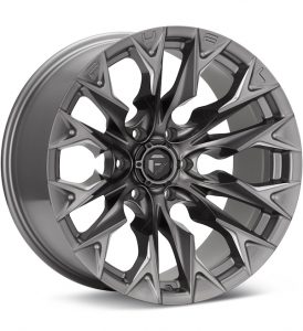 Fuel Off-Road Flame 6 Platinum w/Milled Accent wheel image