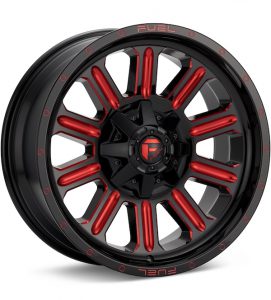 Fuel Off-Road Hardline Black w/Red Accent wheel image