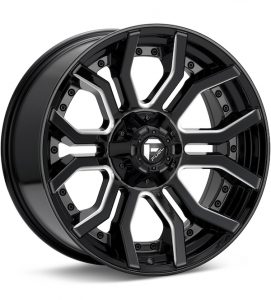 Fuel Off-Road Rage 6 Gloss Black w/Milled Accent wheel image