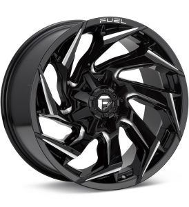 Fuel Off-Road Reaction Gloss Black w/Milled Accent wheel image
