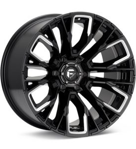 Fuel Off-Road Rebar 6 Gloss Black w/Milled Accent wheel image