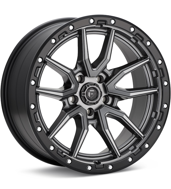 Fuel Off-Road Rebel 5 Anthracite w/Black Lip wheel image