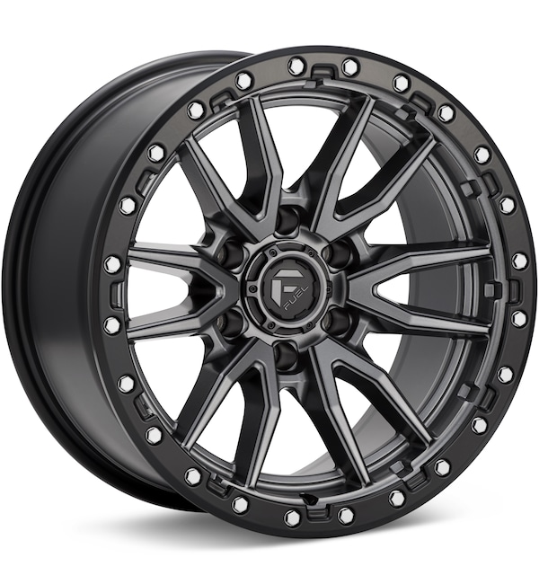 Fuel Off-Road Rebel 6 Anthracite w/Black Lip wheel image