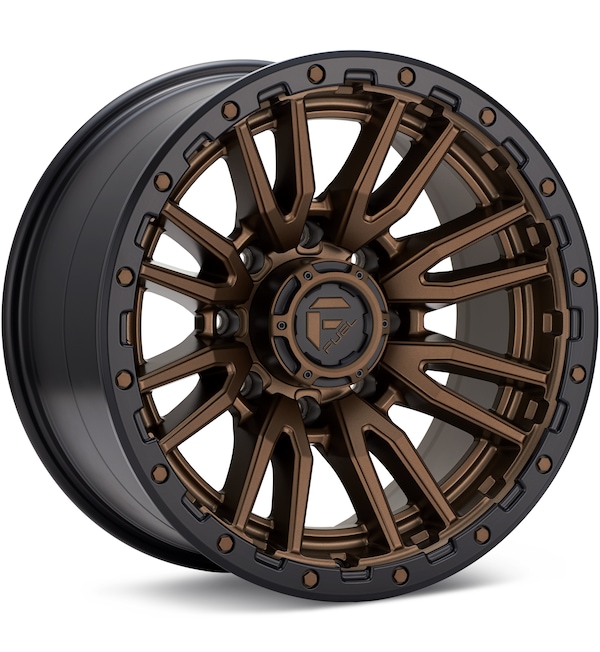 Fuel Off-Road Rebel 8 Bronze w/Black Lip wheel image