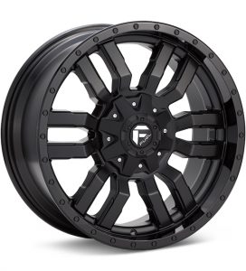 Fuel Off-Road Sledge Black w/Gloss Black Lip wheel image