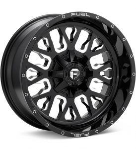 Fuel Off-Road Stroke Gloss Black w/Milled Accent wheel image