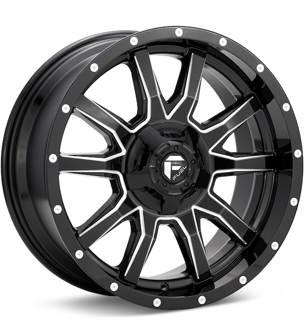 Fuel Off-Road Vandal Gloss Black w/Milled Accent wheel image