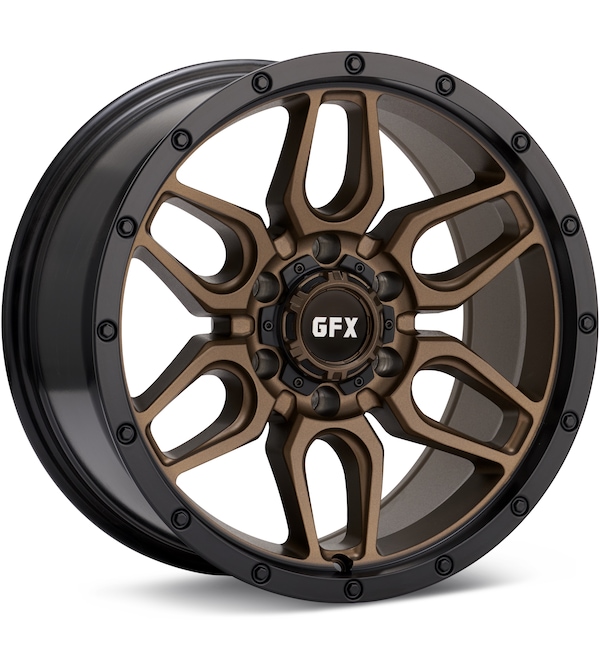 G-FX Wheels TR18 Textured Bronze w/Black Lip wheel image