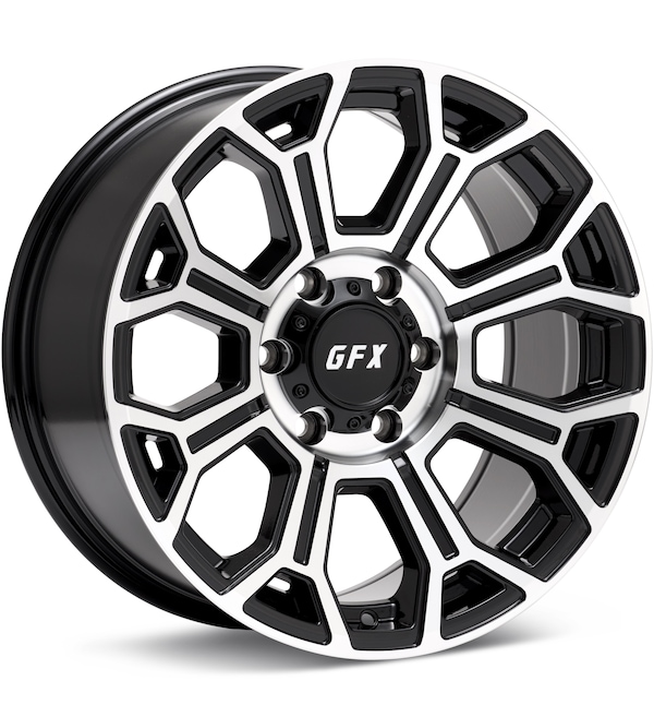 G-FX Wheels TR19 Machined w/Gloss Black Accent wheel image