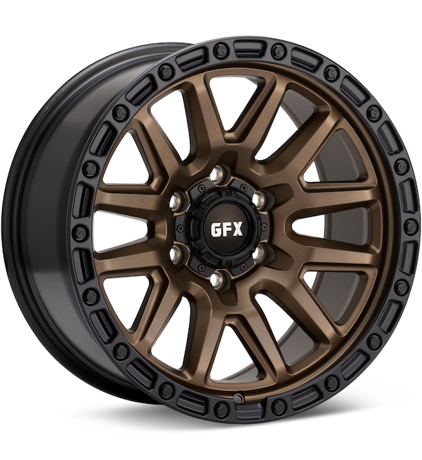 G-FX Wheels TR26 Textured Bronze w/Black Lip wheel image