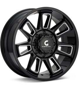Granite Alloy GA503 8-Lug Gloss Black w/Milled Accent wheel image
