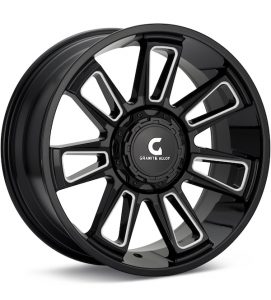 Granite Alloy GA503 Gloss Black w/Milled Accent wheel image