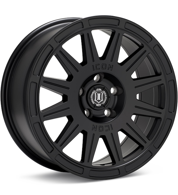 ICON Alloys Ricochet Satin Black wheel image