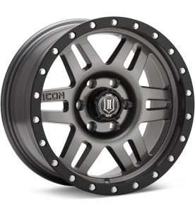 ICON Alloys Six Speed Gunmetal w/Black Lip wheel image