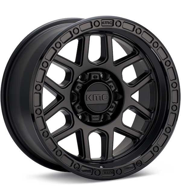 KMC KM544 Mesa Black w/Gloss Black Lip wheel image