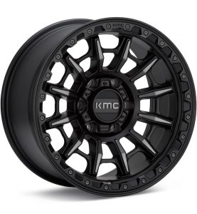 KMC KM547 Carnage Satin Black Machine w/GreyTint wheel image