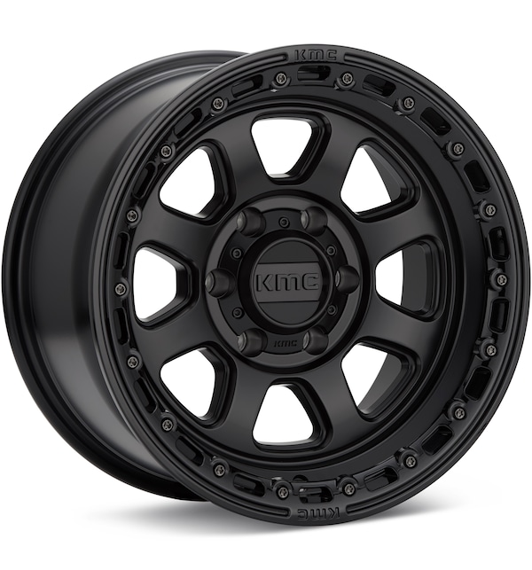 KMC KM548 Chase Black w/Gloss Black Lip wheel image