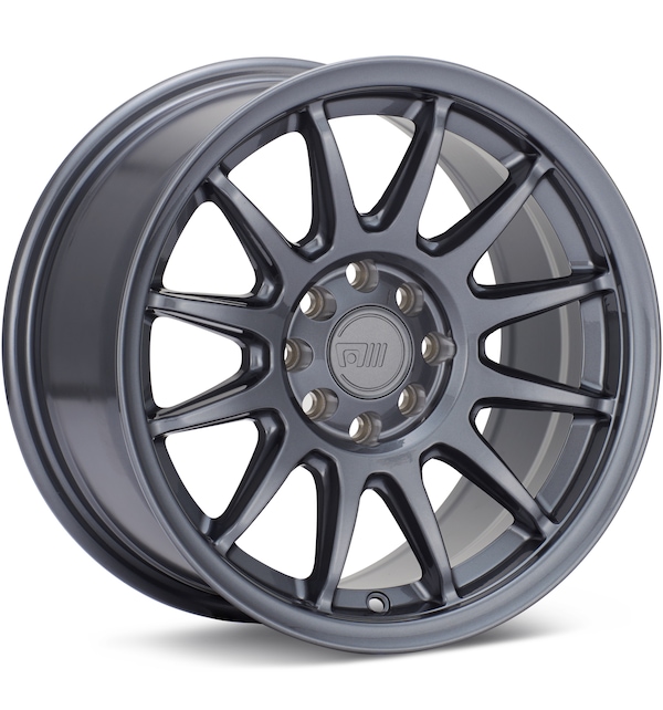 MOTEGI RACING MR156 S12 Gloss Gunmetal Silver wheel image