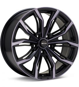 RTX Wheels Black Widow Gloss Black Machine w/GreyTint wheel image