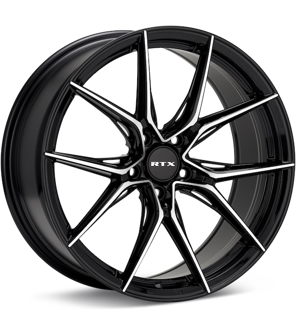 RTX Wheels Slick Machined w/Gloss Black Accent wheel image