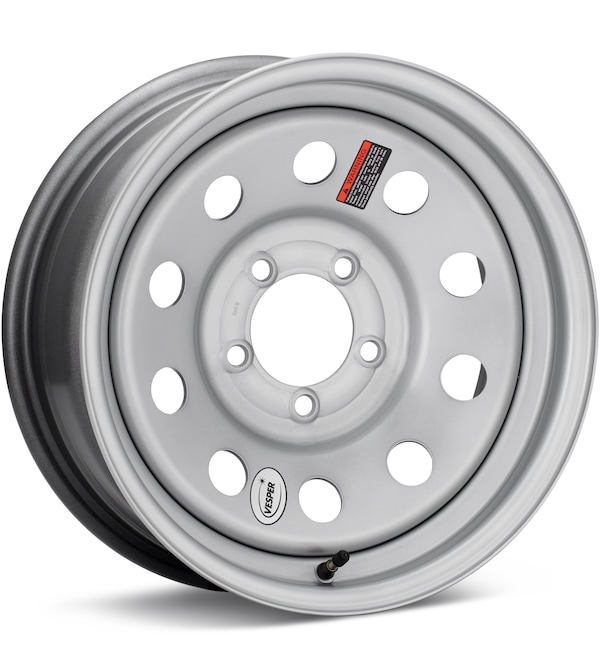 Taskmaster Trailer Vesper 15 5-Lug Gloss Silver wheel image