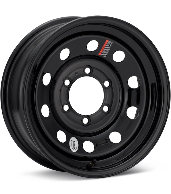 Taskmaster Trailer Vesper 16 6-Lug Gloss Black wheel image