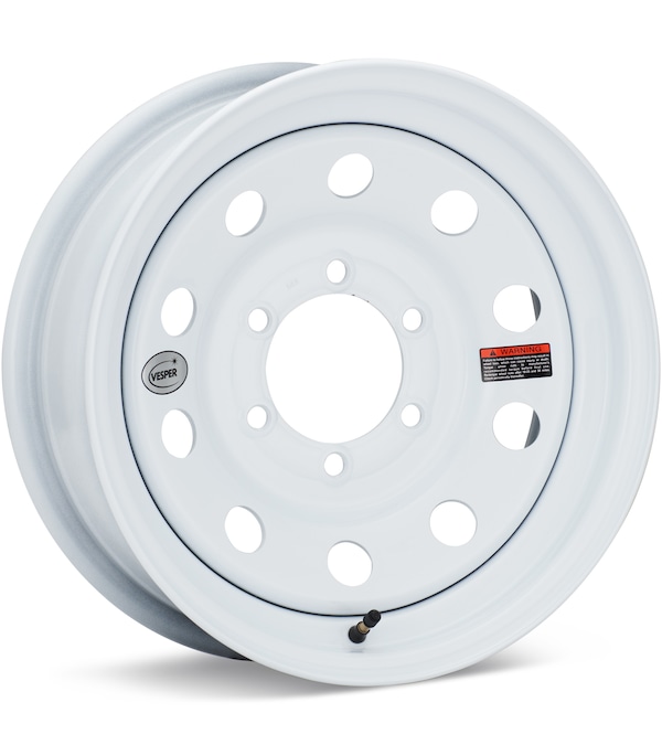 Taskmaster Trailer Vesper 16 6-Lug Gloss White wheel image