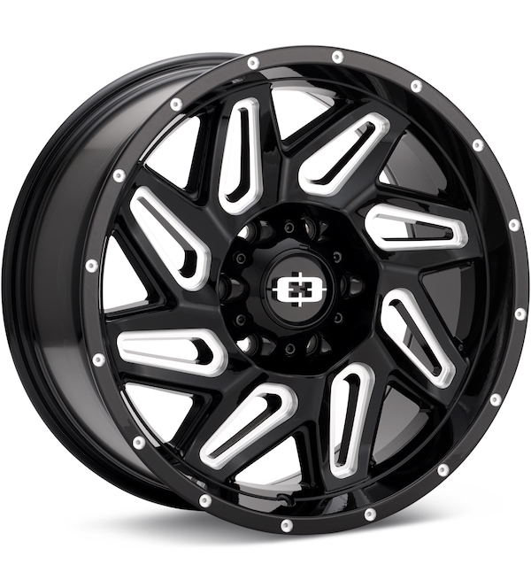 Vision Wheel Spyder Gloss Black w/Milled Accent wheel image