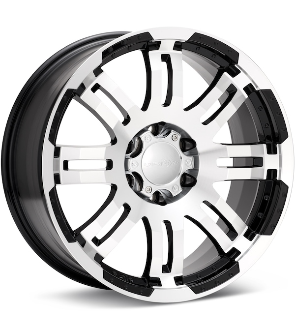 Vision Wheel Warrior Machined w/Gloss Black Accent wheel for sale