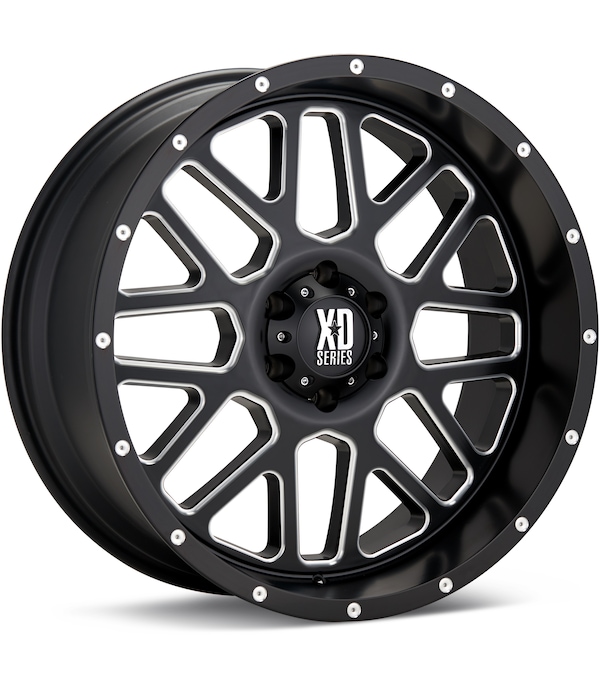 XD Wheels XD820 Grenade Black w/Milled Accent wheel image