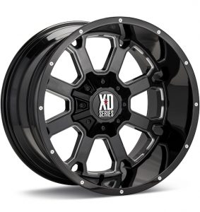 XD Wheels XD825 Buck 25 Black w/Milled Accent wheel image