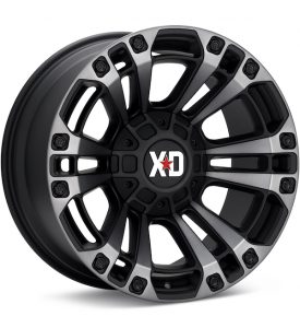 XD Wheels XD851 Monster 3 Black Machined w/Grey Tint wheel image