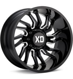 XD Wheels XD858 Tension Gloss Black w/Milled Accent wheel image