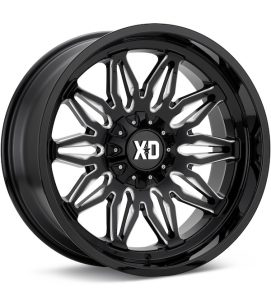 XD Wheels XD859 Gunner Gloss Black w/Milled Accent wheel image